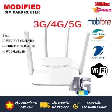 Bộ định tuyến 4G di động, cài SIM nhanh, WiFi 4/5G tốc độ cao - Giá chỉ 525.000₫