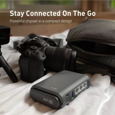 Bộ định tuyến GL.iNet GL-AXT1.800 Slate AX Wi‑Fi 6 VPN ExpressVPN Aircove Go – 3.49 triệu 6