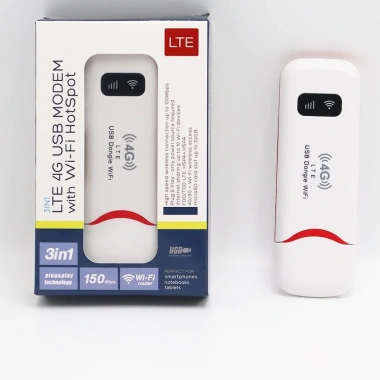 Bộ định tuyến không dây 4G LTE USB Dongle 150Mbps - Di động, băng thông rộng, Thẻ SIM, chuyển đổi WiFi, 185.000đ