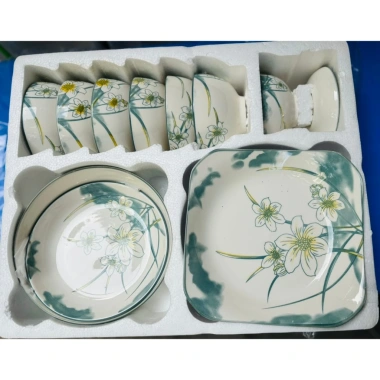 Bộ đồ ăn 11 món cao cấp gốm sứ - bát, đĩa, tô, chén - Giá ưu đãi 145.000 VND