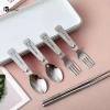 Bộ Đồ Ăn Dã Ngoại KgYewl 304 Thép Không Gỉ Gấp, Tái Sử Dụng, An Toàn Máy Rửa Chén - Giá 161.700₫ 2