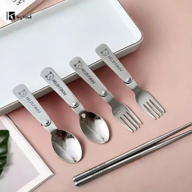 Bộ Đồ Ăn Dã Ngoại KgYewl 304 Thép Không Gỉ Gấp, Tái Sử Dụng, An Toàn Máy Rửa Chén - Giá 161.700₫