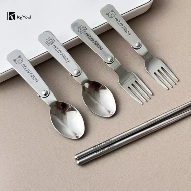 Bộ Đồ Ăn Dã Ngoại KgYewl 304 Thép Không Gỉ Gấp, Tái Sử Dụng, An Toàn Máy Rửa Chén - Giá 161.700₫