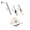 Bộ Đồ Ăn Dã Ngoại KgYewl 304 Thép Không Gỉ Gấp, Tái Sử Dụng, An Toàn Máy Rửa Chén - Giá 161.700₫ 7
