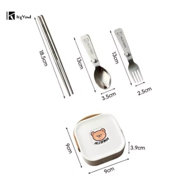Bộ Đồ Ăn Dã Ngoại KgYewl 304 Thép Không Gỉ Gấp, Tái Sử Dụng, An Toàn Máy Rửa Chén - Giá 161.700₫