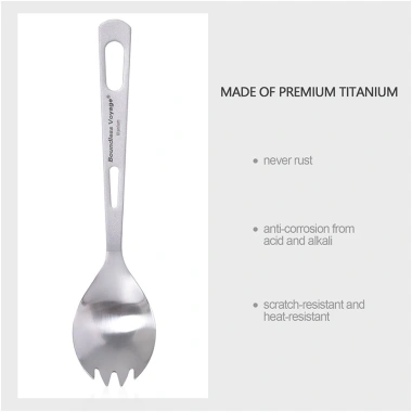 Bộ Đồ Ăn Du Lịch Boundless Voyage - Dao kéo titan, spork, đũa, ống hút, cắm trại, 334.730₫ 7