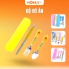 Bộ đồ ăn Homix nhỏ gọn, thiết kế dễ thương cho trẻ tự tập ăn ở nhà và trường học - giá chỉ 46.750 VND