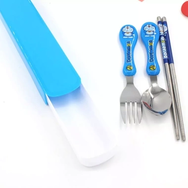 Bộ đồ ăn Homix nhỏ gọn, thiết kế dễ thương cho trẻ tự tập ăn ở nhà và trường học - giá chỉ 46.750 VND