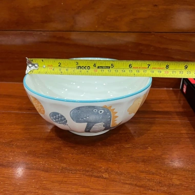 Bộ đồ ăn KHỦNG LONG tô chén dĩa vân sọc dày, men sáng, giá 225k - không hộp quà 9