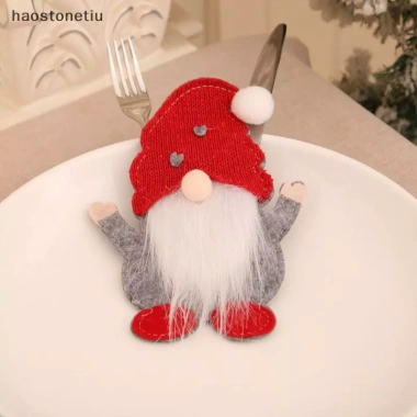 Bộ Đồ Ăn NS Giáng Sinh Ông Già Noel – Vải Không Dệt, Túi Bảo Quản, Trang Trí Tiệc Năm Mới 49.280₫