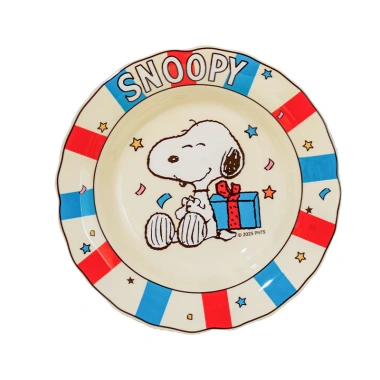 Bộ Đồ Ăn Snoopy Đồng Thương Hiệu 2.025 - Bát Gốm, Đĩa Salad, Bát Cơm, Thìa - Quà Tặng Gia Đình Giá 212.300 VND 5