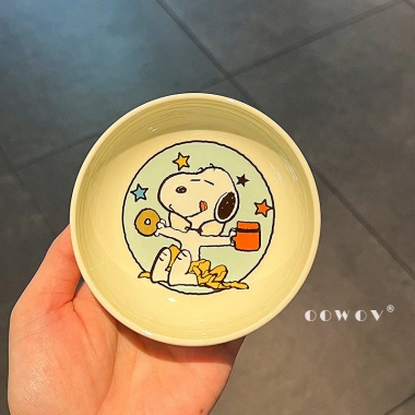 Bộ Đồ Ăn Snoopy Đồng Thương Hiệu 2.025 - Bát Gốm, Đĩa Salad, Bát Cơm, Thìa - Quà Tặng Gia Đình Giá 212.300 VND 6
