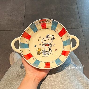 Bộ Đồ Ăn Snoopy Đồng Thương Hiệu 2.025 - Bát Gốm, Đĩa Salad, Bát Cơm, Thìa - Quà Tặng Gia Đình Giá 212.300 VND 10