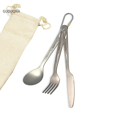 Bộ Đồ Ăn Titan Guouqna cho Gia Đình - Đũa Nĩa Thìa Bền, Thiết Kế Mờ, Giá 88.000₫ 4
