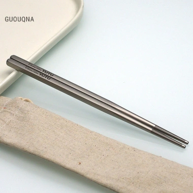 Bộ Đồ Ăn Titan Guouqna cho Gia Đình - Đũa Nĩa Thìa Bền, Thiết Kế Mờ, Giá 88.000₫ 5
