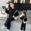 Bộ đồ áo nỉ bé gái hai mảnh phong cách Hàn Quốc và Tây, sequins mới - 228k 2