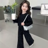 Bộ đồ áo nỉ bé gái hai mảnh phong cách Hàn Quốc và Tây, sequins mới - 228k 6