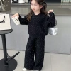 Bộ đồ áo nỉ bé gái hai mảnh phong cách Hàn Quốc và Tây, sequins mới - 228k 8