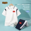 Bộ đồ áo polo bé trai thể thao - Thân thiện da, in cờ Việt Nam, giảm giá 351k