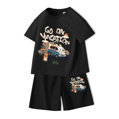 Bộ đồ áo thun bé trai 100% Cotton mềm mại mát mẻ, quần short ô tô thiết kế thời trang - Giá chỉ 210.000 VND 9