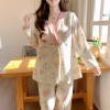 Bộ đồ bầu thu đông TRẦN BÔNG TB57 - Pijama dài tay Bigsize, quần áo sau sinh, thoải mái cho mẹ và con bú, giảm giá 189k