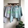 Bộ đồ bầu thu đông TRẦN BÔNG TB57 - Pijama dài tay Bigsize, quần áo sau sinh, thoải mái cho mẹ và con bú, giảm giá 189k 5