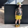 Bộ đồ bé gái áo thun ngắn tay in hình và quần short vàng mỏng 2 mảnh - Giá ưu đãi 176k 7