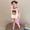 Bộ đồ bé gái mùa hè - Áo ngắn tay hoạt hình siêu dễ thương, giảm giá chỉ 181.141₫ 5