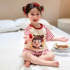Bộ đồ bé gái mùa hè - Áo ngắn tay hoạt hình siêu dễ thương, giảm giá chỉ 181.141₫ 9