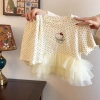 Bộ đồ bé gái mùa hè gạc hoạt hình dễ thương - Thời trang giá ưu đãi 326k 2