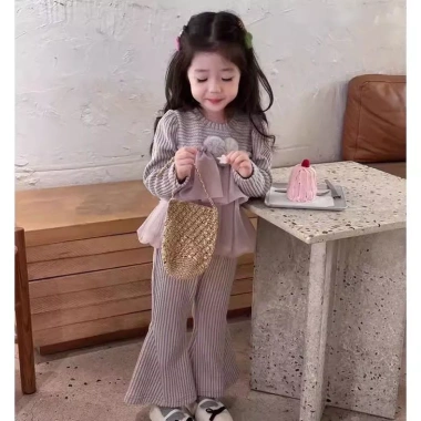 Bộ đồ bé gái mùa xuân thu phong cách phương Tây, quần hai mảnh mới Hàn Quốc, siêu mềm siêu thoải mái, đi học dạo phố, giảm giá 20% chỉ 285.750₫