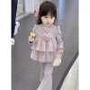 Bộ đồ bé gái mùa xuân thu phong cách phương Tây, quần hai mảnh mới Hàn Quốc, siêu mềm siêu thoải mái, đi học dạo phố, giảm giá 20% chỉ 285.750₫ 4