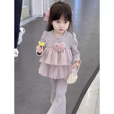 Bộ đồ bé gái mùa xuân thu phong cách phương Tây, quần hai mảnh mới Hàn Quốc, siêu mềm siêu thoải mái, đi học dạo phố, giảm giá 20% chỉ 285.750₫