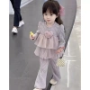 Bộ đồ bé gái mùa xuân thu phong cách phương Tây, quần hai mảnh mới Hàn Quốc, siêu mềm siêu thoải mái, đi học dạo phố, giảm giá 20% chỉ 285.750₫ 7
