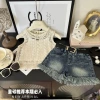 Bộ đồ bé gái tay ngắn mùa hè phong cách mới Rỗng Denim giá chỉ 406.548 VND