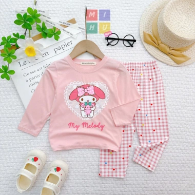 Bộ Đồ Bé Gái Thun Lạnh Dài Tay Quần Lửng In Hình Cartoon Giá Ưu Đãi 75.852 VND 5