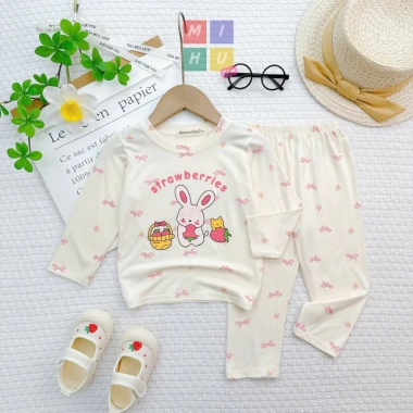 Bộ Đồ Bé Gái Thun Lạnh Dài Tay Quần Lửng In Hình Cartoon Giá Ưu Đãi 75.852 VND 7