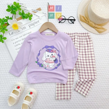 Bộ Đồ Bé Gái Thun Lạnh Dài Tay Quần Lửng In Hình Cartoon Giá Ưu Đãi 75.852 VND 8