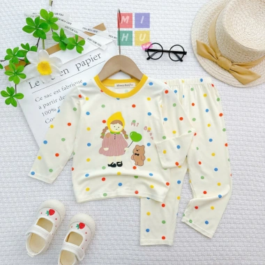 Bộ Đồ Bé Gái Thun Lạnh Dài Tay Quần Lửng In Hình Cartoon Giá Ưu Đãi 75.852 VND 9