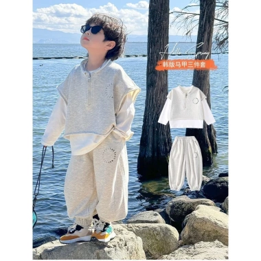Bộ đồ bé trai hoạt hình nhẹ nhàng thoáng khí mùa hè 110-120cm - Giá ưu đãi 270k 2