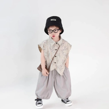 Bộ đồ bé trai Mùa hè Hàn Quốc Loose thoáng mát, giá ưu đãi 326.958 VND