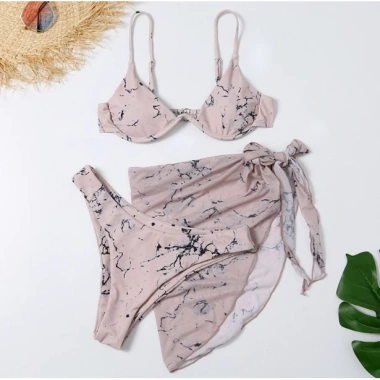 Bộ đồ bơi ba mảnh nữ họa tiết quyến rũ - Giá chỉ 155.248₫, thoải mái, tôn dáng