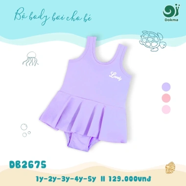 Bộ Đồ Bơi Bé Gái 9-20kg Hoạ Tiết Hoạt Hình Dễ Thương Dokma DB2.675-2.680 129k 10