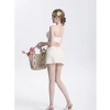 Bộ đồ bơi bikini 3 chi tiết cổ yếm buộc dây mix chân váy quây - Giá 149.000đ 2