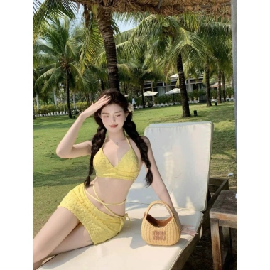 Bộ đồ bơi bikini 3 chi tiết hoa in nổi sexy gợi cảm KUNKUN BKN51 Giá ưu đãi 169k 5