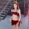 Bộ đồ bơi burgundy cho cô gái bỏng - bikini váy sexy 2.025, giá 450.144 VND 5