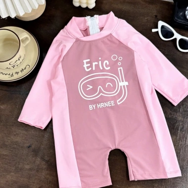 Bộ đồ bơi liền thân bé trai dài tay, hoạt hình Eric, kính lặn dễ thương, siêu mềm, độ bền cao, đồ bơi trẻ em 8-25kg, giá ưu đãi 60.000₫ 3