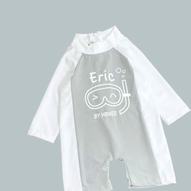 Bộ đồ bơi liền thân bé trai dài tay, hoạt hình Eric, kính lặn dễ thương, siêu mềm, độ bền cao, đồ bơi trẻ em 8-25kg, giá ưu đãi 60.000₫ 4