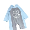 Bộ đồ bơi liền thân bé trai dài tay, hoạt hình Eric, kính lặn dễ thương, siêu mềm, độ bền cao, đồ bơi trẻ em 8-25kg, giá ưu đãi 60.000₫ 5
