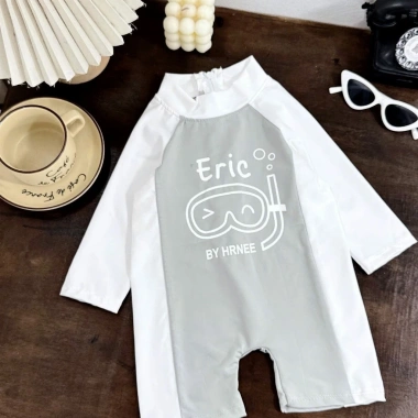 Bộ đồ bơi liền thân bé trai dài tay, hoạt hình Eric, kính lặn dễ thương, siêu mềm, độ bền cao, đồ bơi trẻ em 8-25kg, giá ưu đãi 60.000₫ 6